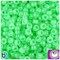 BeadTin Green Glow 6.5mm Mini Barrel Plastic Pony Beads (1000pcs)